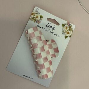 Goody x MacKenzie-Childs Pink Checkered Claw Clip